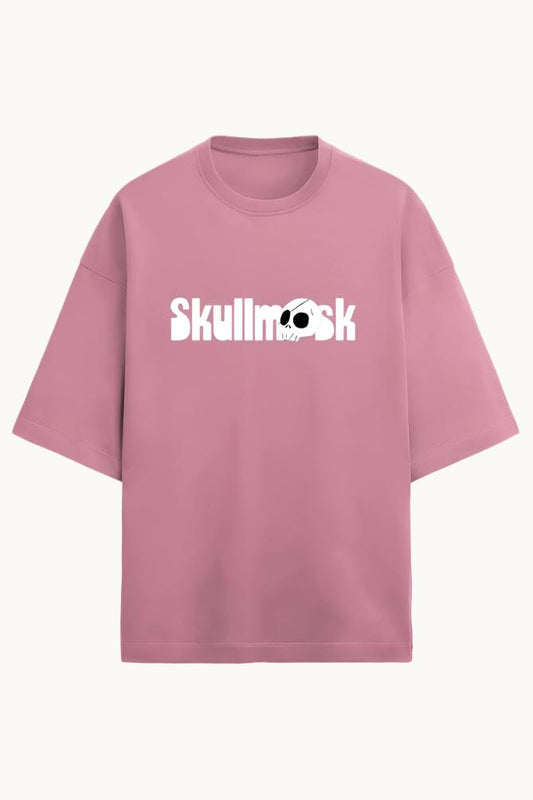 Secret Ingredient Baggy Tee in pink, showcasing a stylish puff white vinyl print on a relaxed-fit design. - SKULLMASK